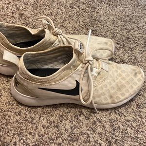 White Nikes. Mesh and see through.